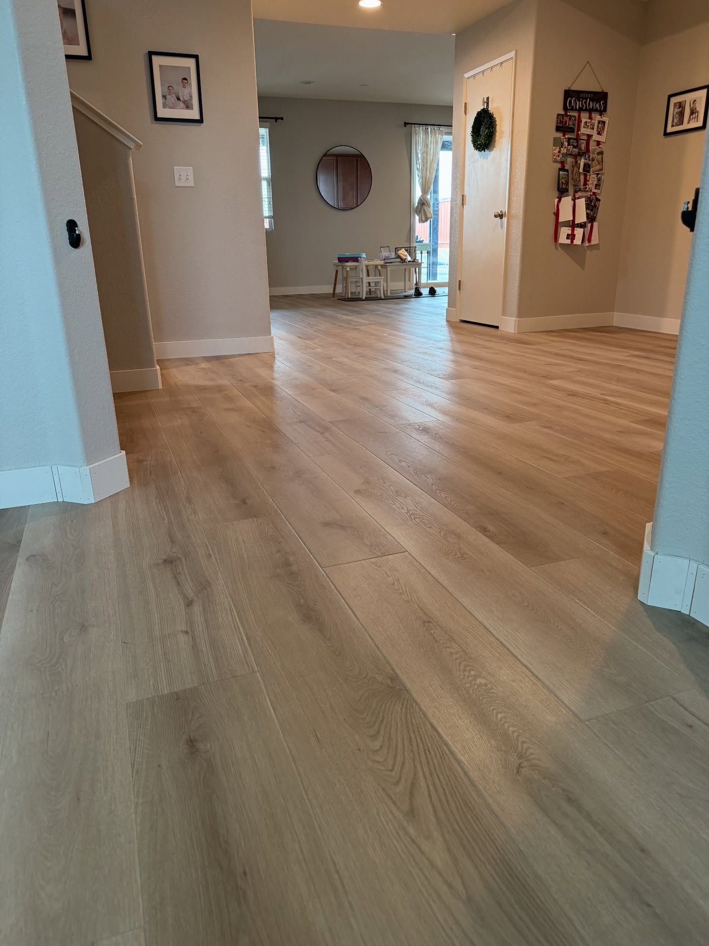 Wide plank vinyl flooring in Mississauga living room